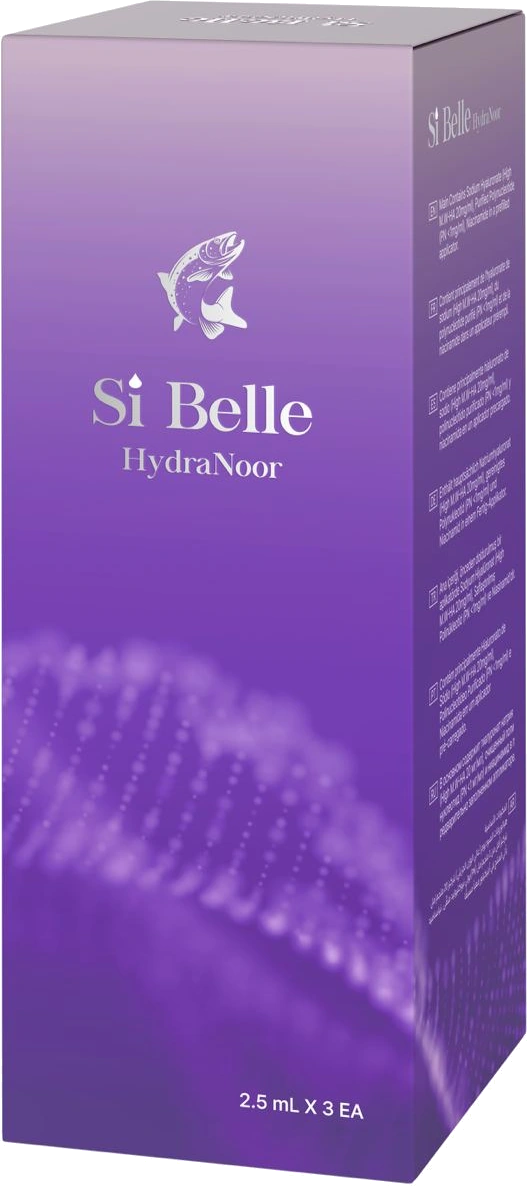 Original Si Belle HydraNoor packaging supplied by the client.